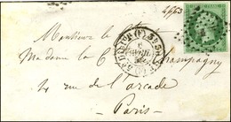 Losange F / N° 12 Càd De Distribution F Sur Lettre Pour Paris. 1858. - TB / SUP. - 1853-1860 Napoléon III