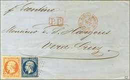 PC 1495 / N° 14 + 16 Belles Marges Càd Rouge BUREAU MARITIME / LE HAVRE Sur Lettre Au Tarif Des Bâtiments De Commerce Po - 1853-1860 Napoleon III