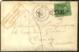 GC 2336 / N° 20 Càd T 17 METZ (55) 23 JANV. 70 Sur Lettre Insuffisamment Affranchie Pour Nancy Taxée 25. - TB / SUP. - 1862 Napoleon III