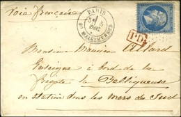 Etoile (37) / N° 22 Càd PARIS / BT MALESHERBES Sur Lettre Avec Texte Adressée Au Tarif De Militaire à Bord De La Frégate - 1862 Napoléon III