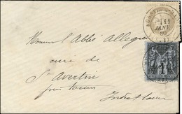 Càd T 17 BOSSIERE-BADEL (23) / N° 27 + N° 83 Sur Enveloppe Carte De Visite. 1880. - SUP. - R. - 1863-1870 Napoléon III Con Laureles