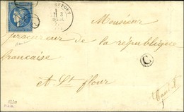 Taxe 30 DT / N° 45 (leg Def)  Càd T 17 PIERREFORT (14) Sur Lettre Pour St Flour. 1871. Exceptionnelle Combinaison. - TB. - 1870 Emisión De Bordeaux