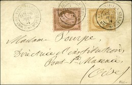 Càd VERSAILLES / CHAMBRE DES DEPUTES / N° 54 + 55 Sur Lettre Avec Carte De Visite. 1876. - SUP. - R. - 1871-1875 Cérès