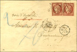 Etoile 1 / N° 57 (2) Càd PARIS / PL. DE LA BOURSE Sur Lettre 2 Ports Insuffisamment Affranchie Pour Constantinople Par L - 1871-1875 Ceres