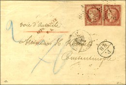 Etoile 1 / N° 57 (2) Càd PARIS / PL. DE LA BOURSE Sur Lettre 2 Ports Insuffisamment Affranchie Pour Constantinople Par L - 1871-1875 Cérès