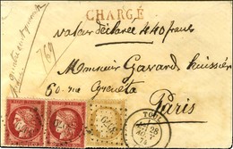 PC Du GC 3979 / N° 55 + 57 (paire) Càd T 17 TOUL (52) Sur Lettre Chargée Pour Paris. Au Verso, Descriptif De Chargement. - 1871-1875 Ceres