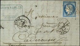 GC Rouge 2598 / N° 60 Càd T 17 NANCY (52) Sur Lettre Incomplète Pour Caderousse. 1873. - TB. - 1871-1875 Ceres
