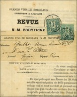 Càd BORDEAUX / LES SALINIERES / N° 61 + 74 Sur Imprimé Complet Sous Bande Pour Guéret. 1877. - SUP. - R. - 1876-1878 Sage (Type I)