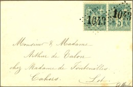 GC 1043 / N° 64 Paire Sur Envoppe Carte De Visite (Jour De L'An). - SUP. - 1876-1878 Sage (Type I)