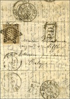 Etoile  / N° 30 Càd T 15 PARIS (60) (très Rare) 3 OCT. 70  Sur Lettre Pour Thuin Près Charleroi (Belgique). Au Verso, Cà - Oorlog 1870