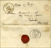Càd PARIS / AUTEUIL 21 SEPT. 70 6e Levée + P.P. Rouge Sur Lettre Avec Mention Manuscrite '' Armée De Paris Pour Brioude  - Guerra De 1870