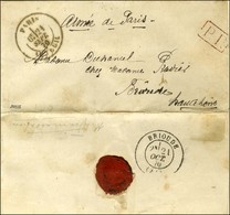 Càd PARIS / AUTEUIL 21 SEPT. 70 6e Levée + P.P. Rouge Sur Lettre Avec Mention Manuscrite '' Armée De Paris Pour Brioude  - Oorlog 1870