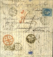 Etoile 7 / N° 29 Càd PARIS / R. DU Vlles HAUDRtes 14 OCT. 70 Sur Lettre Pour Trouville Réexpédiée à Londres. Au Recto, G - Guerra De 1870