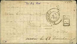 Càd PARIS / R. BONAPARTE 24 NOV. 70 6e Levée + P.P. (timbre Tombé Par Immersion)  Sur Lettre Pour Niort. Au Verso, Très  - Guerra De 1870
