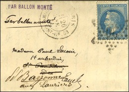 Etoile 20 / N° 29 Càd PARIS / R. ST DOMque ST GN 53 26 JANV. 71 Sur Lettre PAR BALLON MONTE Pour Dax Réexpédiée à Bayonn - Guerra De 1870