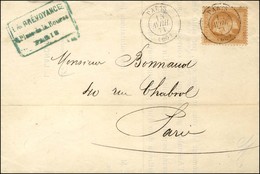 Càd T 15 PARIS (60) 15 AVRIL 71 / N° 28 Sur Lettre De Paris Pour Paris. - TB / SUP. - R. - Guerra De 1870