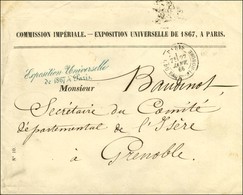 Càd PARIS / R. DU FAUBg-ST-HONORE Sur Enveloppe à En-tête Imprimé COMMISSION IMPERIALE EXPOSITION UNIVERSELLE DE 1867 A  - Otros & Sin Clasificación