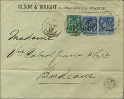Càd Octo De Lev. Exp. PARIS / R. MILTON E1 / N° 75 + 90 (2) (1 Ex Def). 1883. - TB / SUP. - Otros & Sin Clasificación