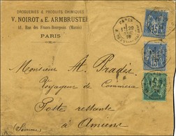 Càd Octo De Lev. Exp. PARIS / R. DES Vlles HAUDtes 1e / N° 75 + 90 (2). 1878. - TB. - R. - Otros & Sin Clasificación