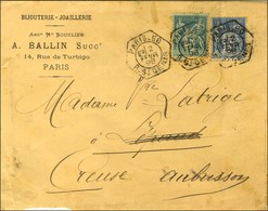 Càd Hexa De Lev. Exp. PARIS 50 / RUE ST DENIS E2 / N° 75 + 90. 1898. - TB. - Otros & Sin Clasificación