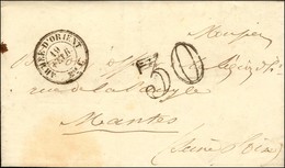 Càd (double Cercle) ARMEE D'ORIENT / Bau C Taxe 30 DT Sur Lettre Avec Texte Pour Nantes. 1855. - TB / SUP. - Sellos De La Armada (antes De 1900)