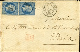 Losange CECA / N° 14 Paire (1 Ex Leg Def) Càd CORPS EXP. CHINE / Bau A 21 MAI 60 (localisé à Hong Kong) Sur Lettre Pour  - Sellos De La Armada (antes De 1900)