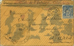 Càd CORR. D. ARM. / LIG.N PAQ. FR. N° 6 7 MAI 95 / N° 90 Sur Enveloppe En Bois Avec Dessins à L'intérieur Pour Paris. Au - Sellos De La Armada (antes De 1900)