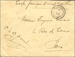 Càd 3 TRESOR Et POSTES Aux ARMEES 3 / CHINE 17 NOV 00 Sur Lettre En Franchise Militaire Pour Paris. Au Recto Mention Man - Sellos De La Armada (antes De 1900)