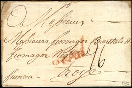 ORAN (R) Sur Lettre Sans Texte Datée '' Oran Le 20 Mai 1784 '' Pour Troyes Taxe 26 (lettre Mentionnée Dans L'ouvrage De  - Other & Unclassified