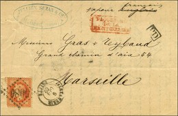 GC 5080 / N° 31 (infime Def) Càd T 15 ALEXANDRIE / EGYPTE Sur Lettre Adressée Par Un Vapeur Français Pour Marseille. 186 - Maritime Post