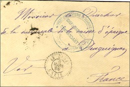 Càd Perlé LA CANEE  / CRETE Sur Lettre En Franchise Militaire. Au Recto, Cachet Administratif Bleu REGIMENT D'INFANTERIE - Correo Marítimo