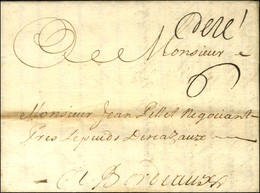 Lettre Avec Texte Daté De St Pierre De La Martinique Le 20 Juin 1725 Pour Bordeaux. MP D'entrée '' Deré '' Taxe 6. - TB  - Correo Marítimo