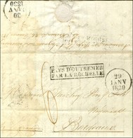 Lettre Avec Texte Daté De La Nouvelle Orléans Le 10 Novembre 1829 Pour Bordeaux. MP D'entrée Encadrée PAYS D'OUTREMER /  - Maritieme Post