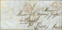 Càd Rouge JERSEY Sur Lettre Avec Texte Daté De St Martin Pour Rugles. Càd D'entrée Rouge ILES C / ST MALO. 1849. - TB. - Correo Marítimo