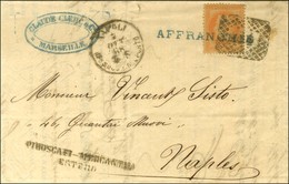 GC Italien 184 / N° 31 Càd NAPOLI Sur Lettre De Marseille Pour Naples. Au Recto, Griffe Bleue AFFRANCHIE. 1868. - TB. - Correo Marítimo