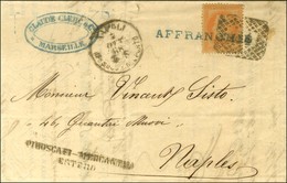 GC Italien 184 / N° 31 Càd NAPOLI Sur Lettre De Marseille Pour Naples. Au Recto, Griffe Bleue AFFRANCHIE. 1868. - TB. - Maritime Post