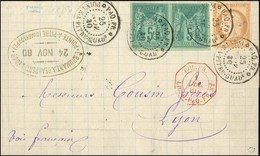 Càd PAQ. FR. / POINTE-A-PITRE-GUADE / CG N° 19 + 31 (paire) Sur Lettre Pour La France. Càd Octo Rouge COL. FR. / LIG. B. - Correo Marítimo