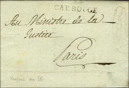 84 / CARROUGE Sur Lettre Avec Texte Daté D'Ambilly An 4 Adressée En Franchise Au Ministre De La Justice. - TB. - 1792-1815 : Departamentos Conquistados