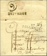 87 / DELLEMONT Sur Lettre Avec Texte Daté De Bienne Signé Beaurevois Adressée Au Citoyen Merlin Directeur Du Gouvernemen - 1792-1815 : Departamentos Conquistados