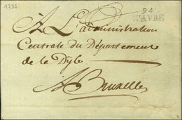 94 / WAVRE Sur Lettre En Franchise. 1796. - TB / SUP. - R. - 1792-1815 : Departamentos Conquistados