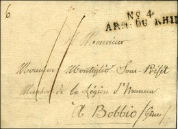 N° 4 / ARM : DU RHIN Sur Lettre Avec Texte Daté De Bayreut Le 20 Février 1809 Pour Bobbio. - TB. - Sellos De La Armada (antes De 1900)
