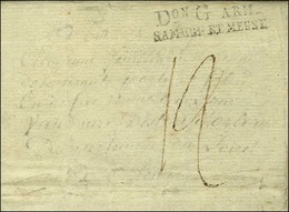 Don G ARM. / SAMBRE ET MEUSE Sur Lettre Avec Texte Daté De Kalkar An 3. - SUP. - R. - Sellos De La Armada (antes De 1900)