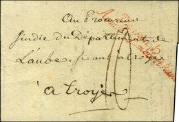 ' Division H / Armée Sambre Et Meuse ' Rouge Sur Lettre Avec Texte Daté '' Du Cantonnement Du Village Fhuings Le 8 Vendé - Sellos De La Armada (antes De 1900)