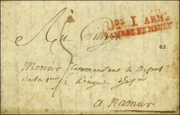 Don I ARM. / SAMBRE ET MEUSE Rouge Sur Lettre Avec Texte Daté Cologne Le 29 Germinal An 3. - SUP. - R. - Sellos De La Armada (antes De 1900)