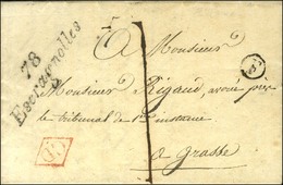 Cursive 78 / Escragnolles B. RUR. F Sur Lettre Avec Texte Daté De Briançonnet Le 4 Mai 1837 Pour Grasse Taxe 1 + CD Roug - Otros & Sin Clasificación