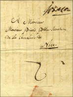 '' Franc '' Sur Lettre Avec Texte Daté De San Stefano Le 26 Janvier 1792 Pour Nice. Au Verso, Taxe 2. - TB. - Otros & Sin Clasificación