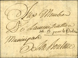 Lettre Signée Du Général De Division Alexandre Berthier, Chef D'état Major De Bonaparte Depuis Le 2 Mars 1796, Avec Text - Otros & Sin Clasificación