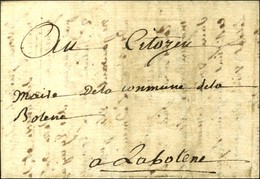 Lettre Avec Texte Daté De L'armée D'Italie à Roccabilliera Le 17 Floréal An 4 Adressée En Franchise à Bollène. - TB. - Otros & Sin Clasificación