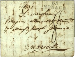 85 / MONACO Sur Lettre Avec Texte Daté De San Remo 1797, Acheminée Jusqu'à Monaco Pour Marseille. - TB / SUP. - Otros & Sin Clasificación