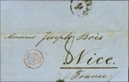 Lettre Avec Texte Daté De Trieste Pour Nice. Càd Rouge D'entrée AUTRICHE / NICE Taxe Tampon 8. 1862. - TB / SUP. - Otros & Sin Clasificación